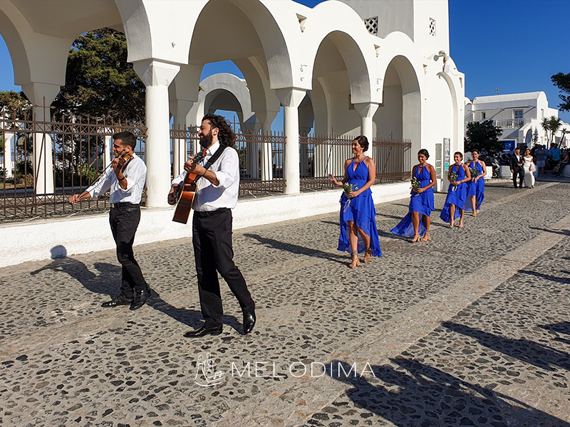 Greek-American wedding in Santorini