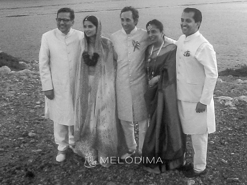 VIP Indian-Italian wedding with Baraat procession on a rocky island